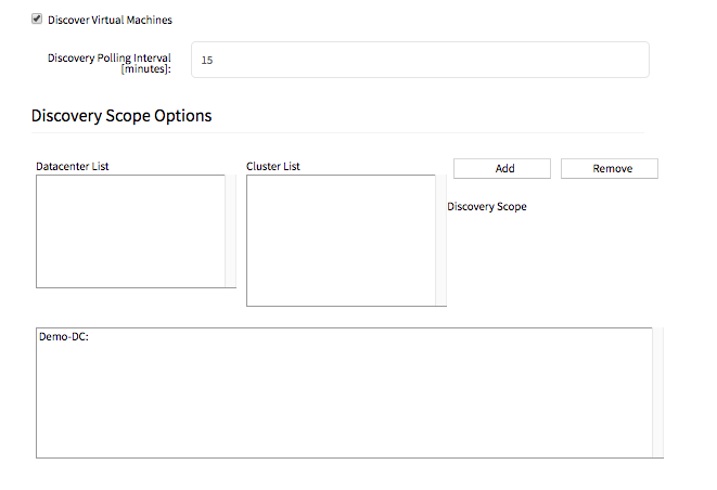 VM Manager Discover VMs